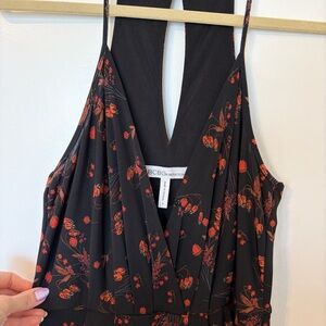BCBGeneration Black and Red Floral Dress